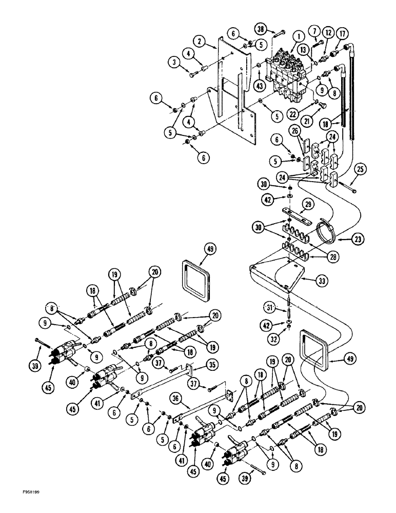 Схема запчастей Case IH 9330 - (8-008) - HYDRAULIC COUPLERS AND LINES (08) - HYDRAULICS