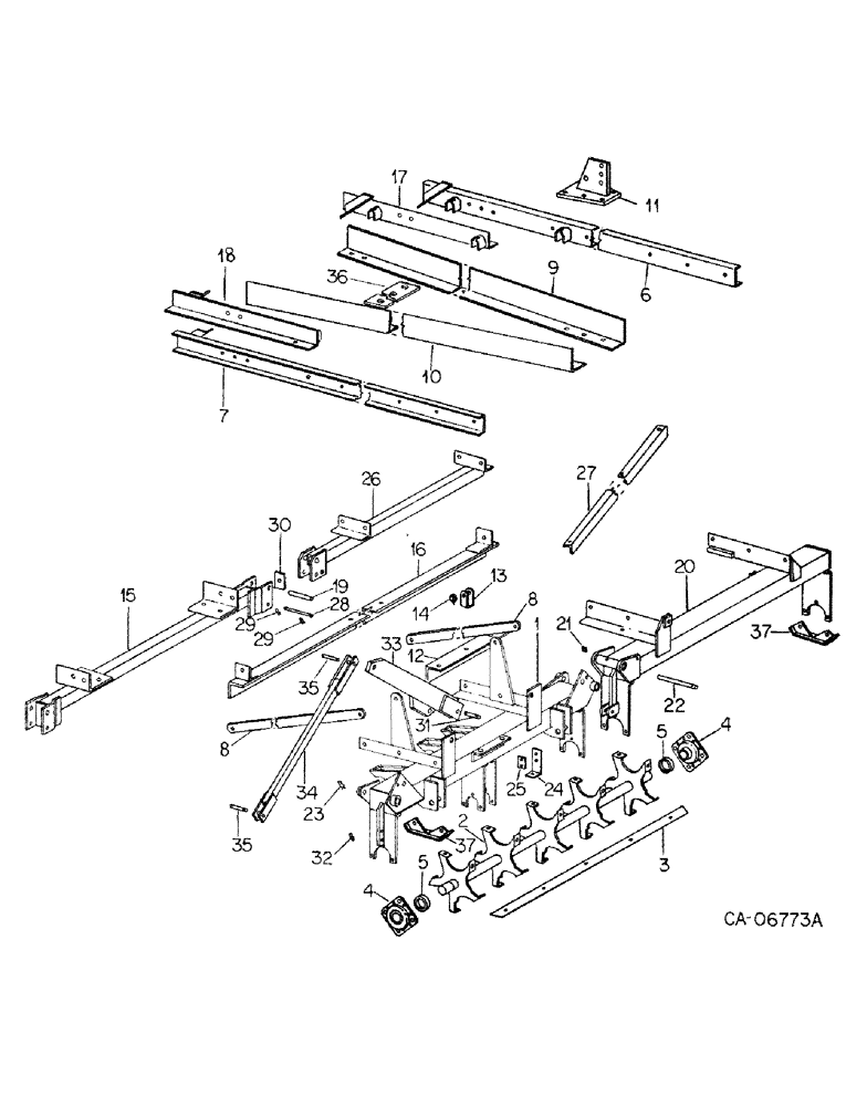 Схема запчастей Case IH 468 - (A-08) - FRAME, UNITS C AND D, SERIAL NO. 1998 AND ABOVE 