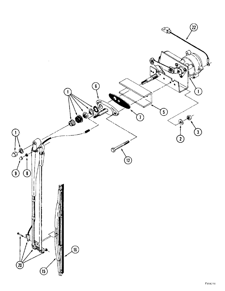 Схема запчастей Case IH 9350 - (4-60) - REAR WINDOW WIPER (04) - ELECTRICAL SYSTEMS