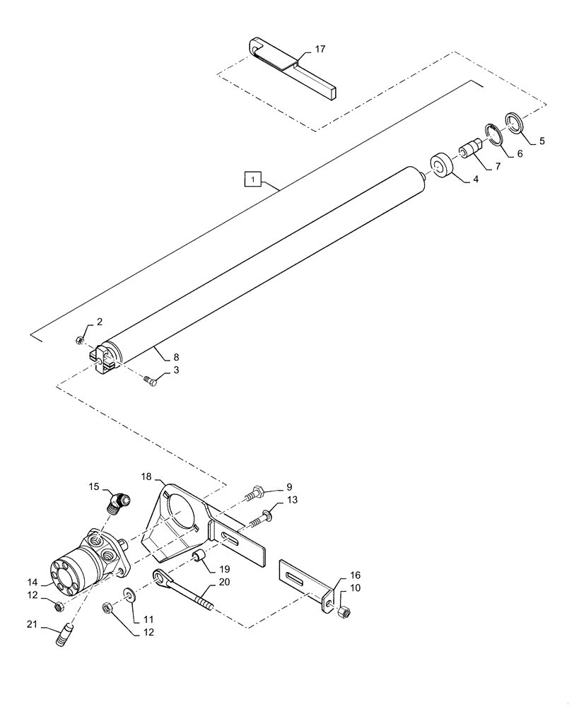 Схема запчастей Case IH DH303 - (58.130.AJ[06]) - DRAPER, DECK, DRIVE ROLLER ASSY (58) - ATTACHMENTS/HEADERS