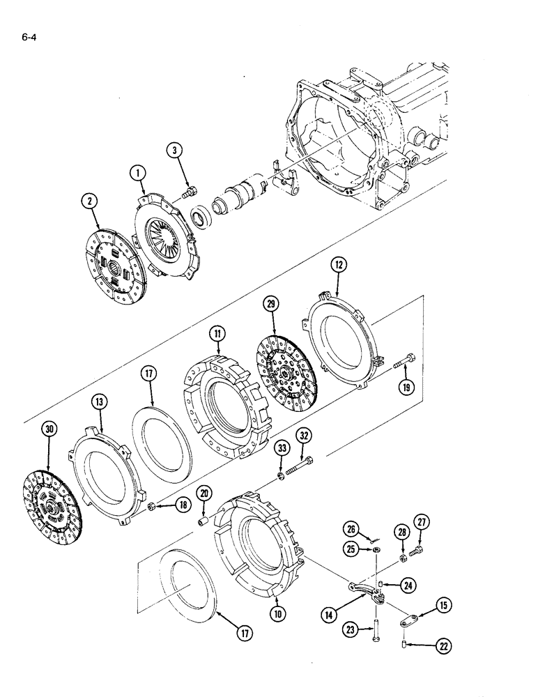 Схема запчастей Case IH 1120 - (6-04) - CLUTCH (06) - POWER TRAIN