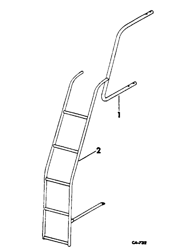 Схема запчастей Case IH 615 - (20-05) - SEPARATOR, SERVICE LADDER AND HAND RAIL Separation