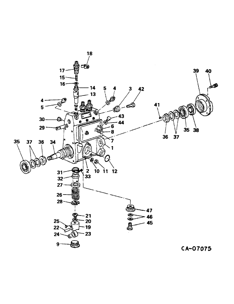 Схема запчастей Case IH 274 - (12-27) - POWER, DIESEL ENGINE, NISSAN, FUEL INJECTION PUMP, INNER PARTS Power