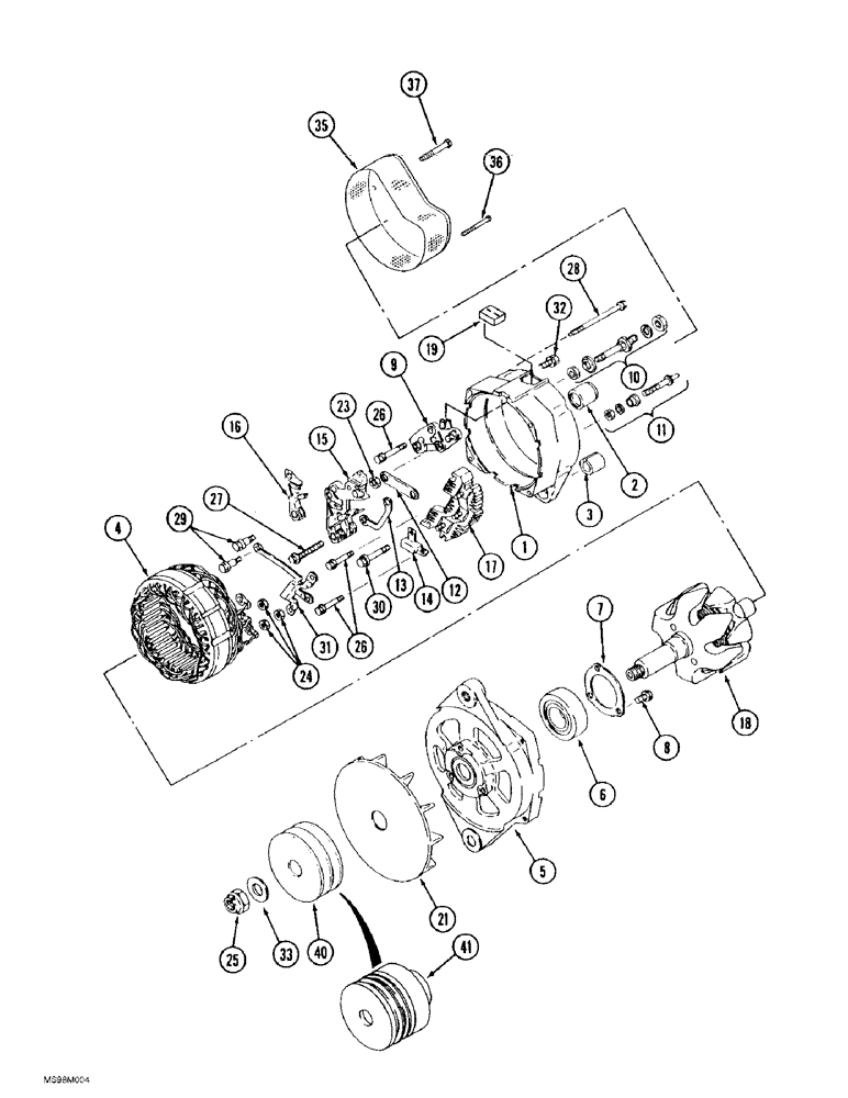 Схема запчастей Case IH 9370 QUADTRAC - (4-036) - ALTERNATOR ASSEMBLY (04) - ELECTRICAL SYSTEMS