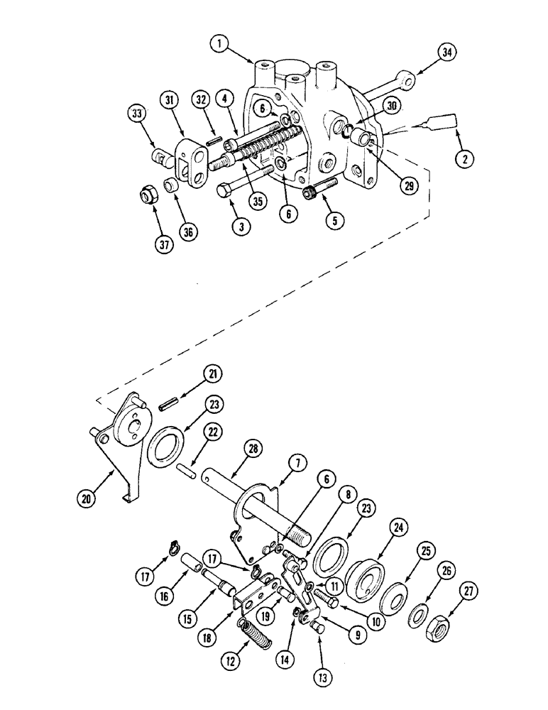 Схема запчастей Case IH 1594 - (8-292) - DRAFT CONTROL HOUSING (08) - HYDRAULICS