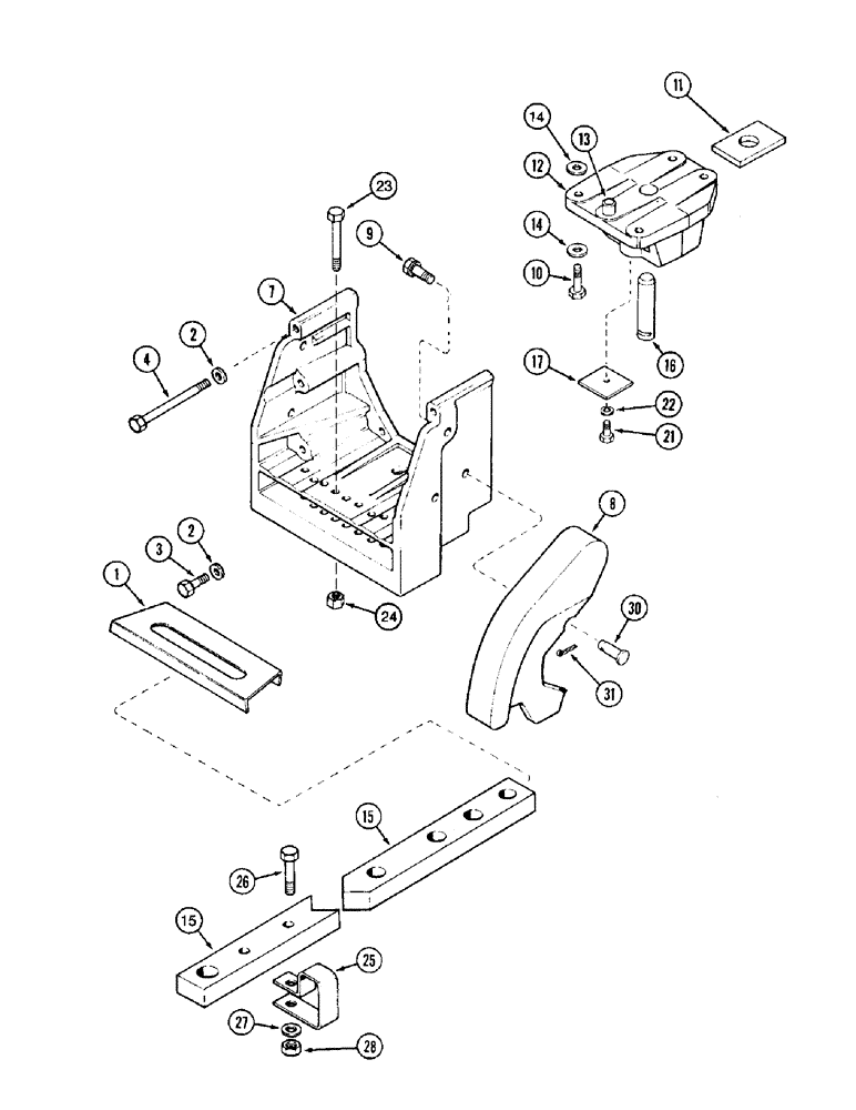 Схема запчастей Case IH 8950 - (9-010) - DRAWBAR, WITH HITCH (09) - CHASSIS/ATTACHMENTS