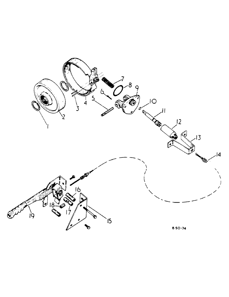 Схема запчастей Case IH 278 - (04-005) - PARK LOCK (5.1) - BRAKES