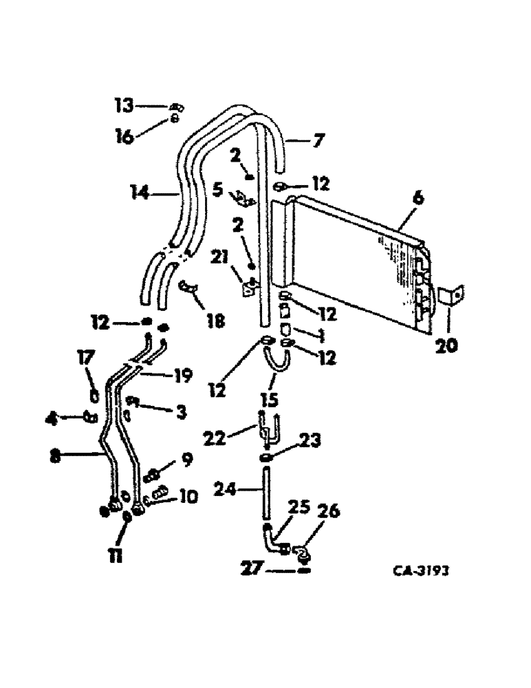 Схема запчастей Case IH HYDRO 100 - (06-03) - COOLING, OIL COOLER AND CONNECTIONS, GEAR DRIVE TRACTORS Cooling