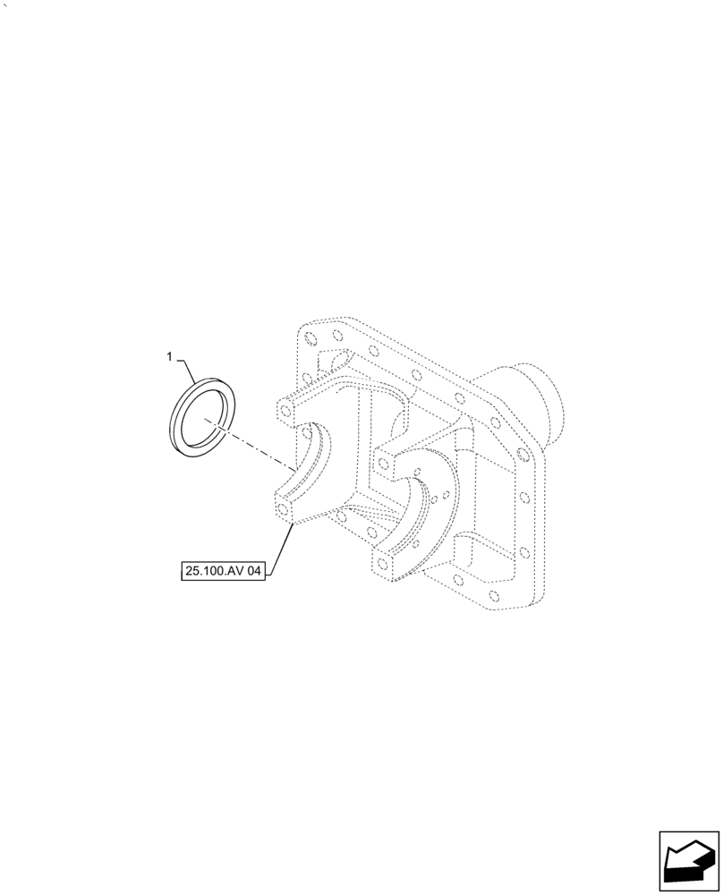 Схема запчастей Case IH PUMA1854 - (25.100.AV[05]) - FRONT AXLE, SHIM (25) - FRONT AXLE SYSTEM