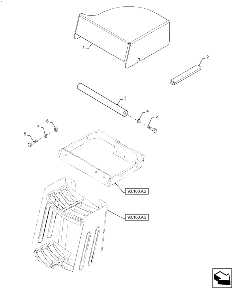 Схема запчастей Case IH PUMA2104 - (90.105.BP) - MID-MOUNT CONTROL VALVE, COVER (90) - PLATFORM, CAB, BODYWORK AND DECALS