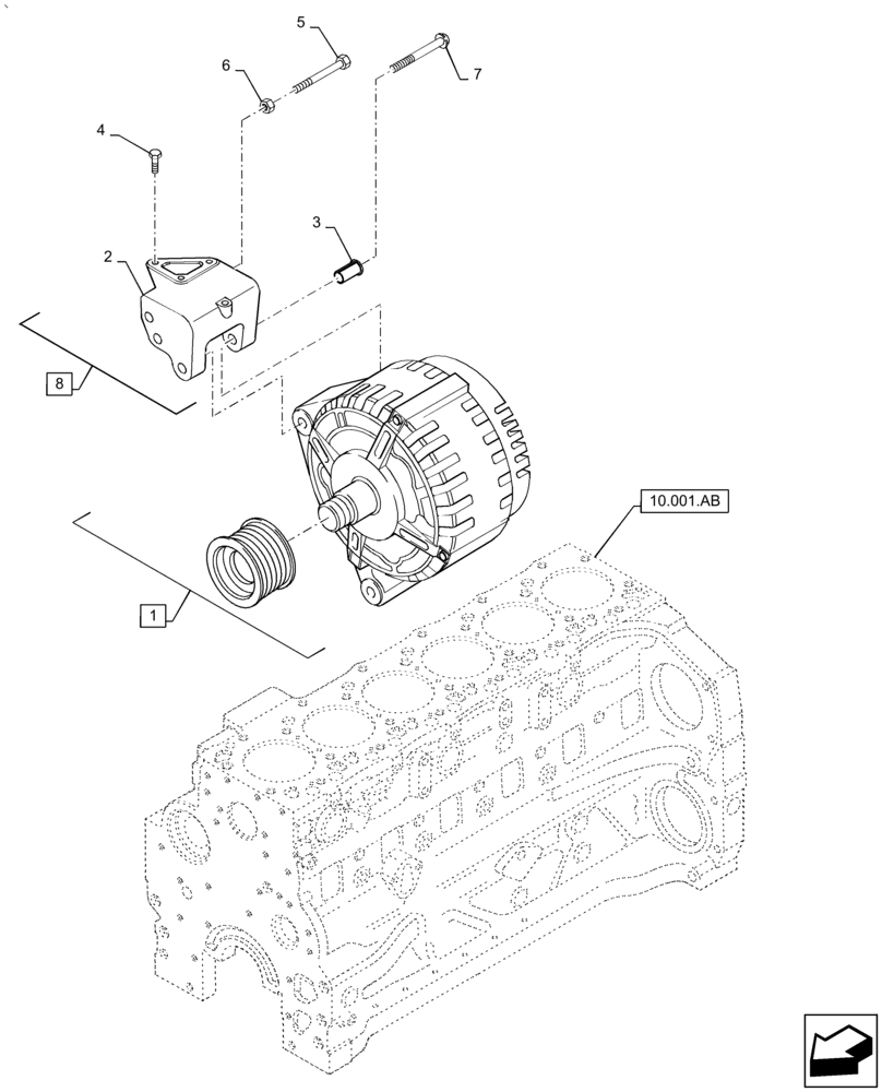 Схема запчастей Case IH PUMA1854 - (55.301.AA) - ALTERNATOR (55) - ELECTRICAL SYSTEMS