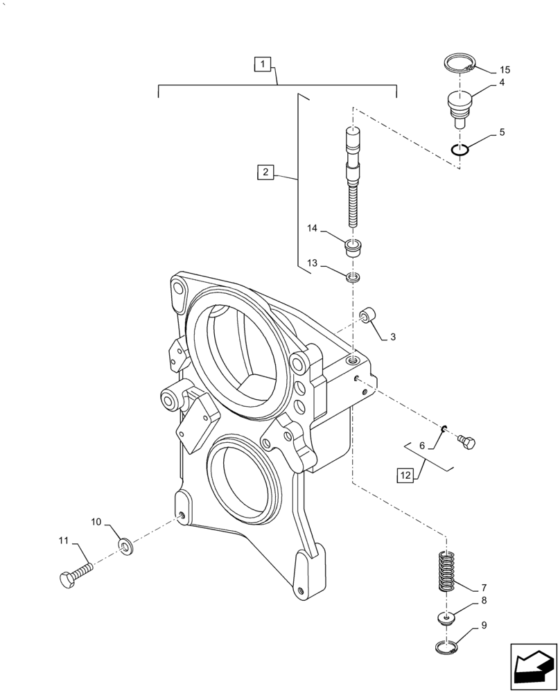 Схема запчастей Case IH PUMA 2304 - (31.201.AG[02]) - PTO 540E/1000 RPM - SUPPORT AND RELATED PARTS (31) - IMPLEMENT POWER TAKE OFF