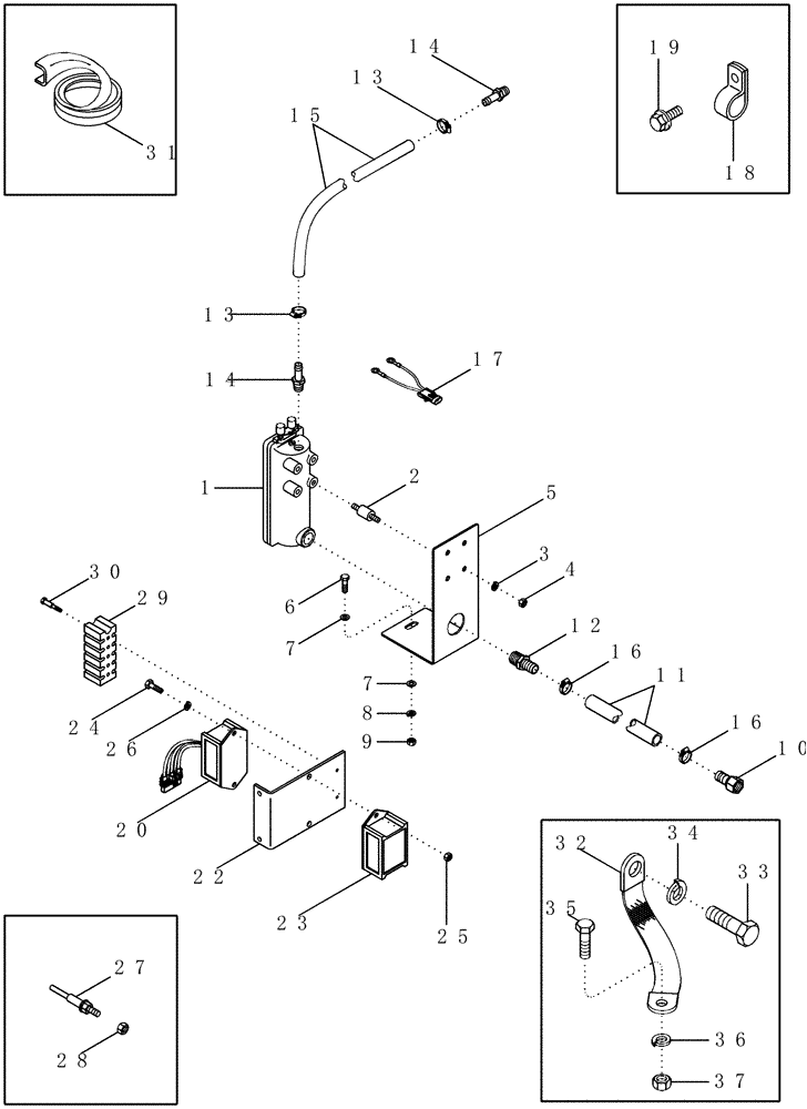 Схема запчастей Case IH PX170 - (04-06) - ENGINE SHUTOFF SWITCHES, SPEED CONTROL, OIL LEVEL (04) - ELECTRICAL SYSTEMS