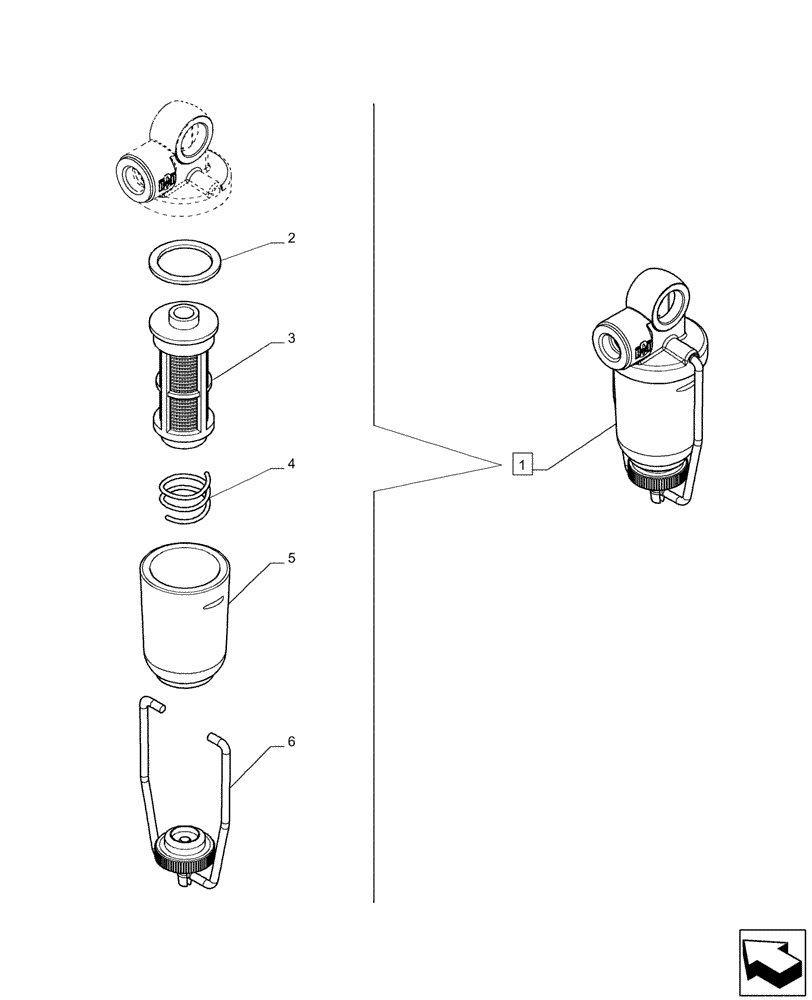 Схема запчастей Case IH F4CE0654B B601 - (10.206.AF) - FUEL FILTER (10) - ENGINE