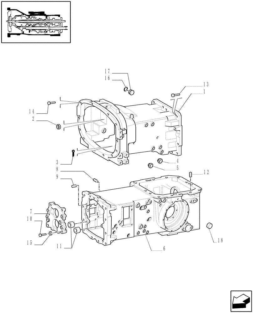 Схема запчастей Case IH JX1075N - (1.21.0[01]) - TRANSMISSION ASSY. (03) - TRANSMISSION