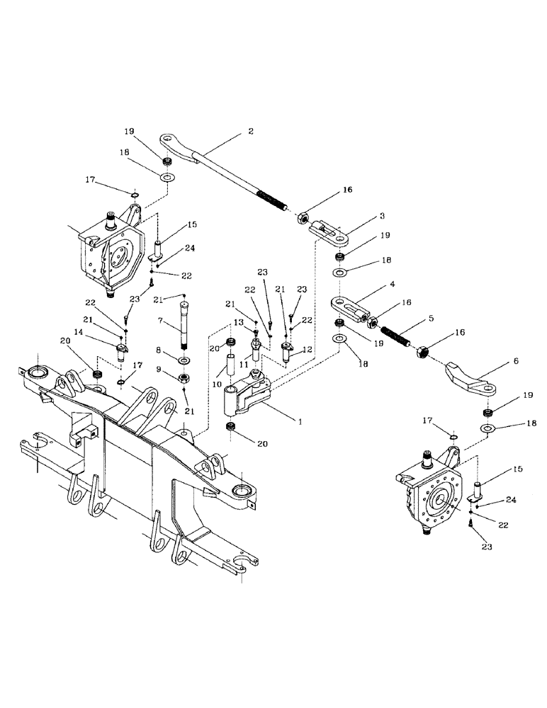 Схема запчастей Case IH AUSTOFT - (A01-15) - TIE RODS, FRONT AXLE Mainframe & Functioning Components