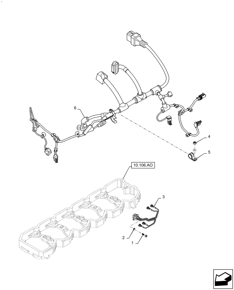 Схема запчастей Case IH PUMA1804 - (55.010.AA) - CONNECTIONS CABLE FOR ENGINE INJECTION (55) - ELECTRICAL SYSTEMS