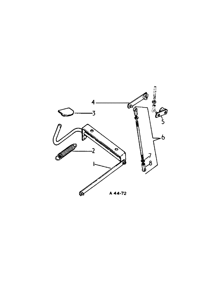 Схема запчастей Case IH 2300 - (6-74) - ATTACHMENTS, FOOT ACCELERATOR ATTACHMENT Attachments