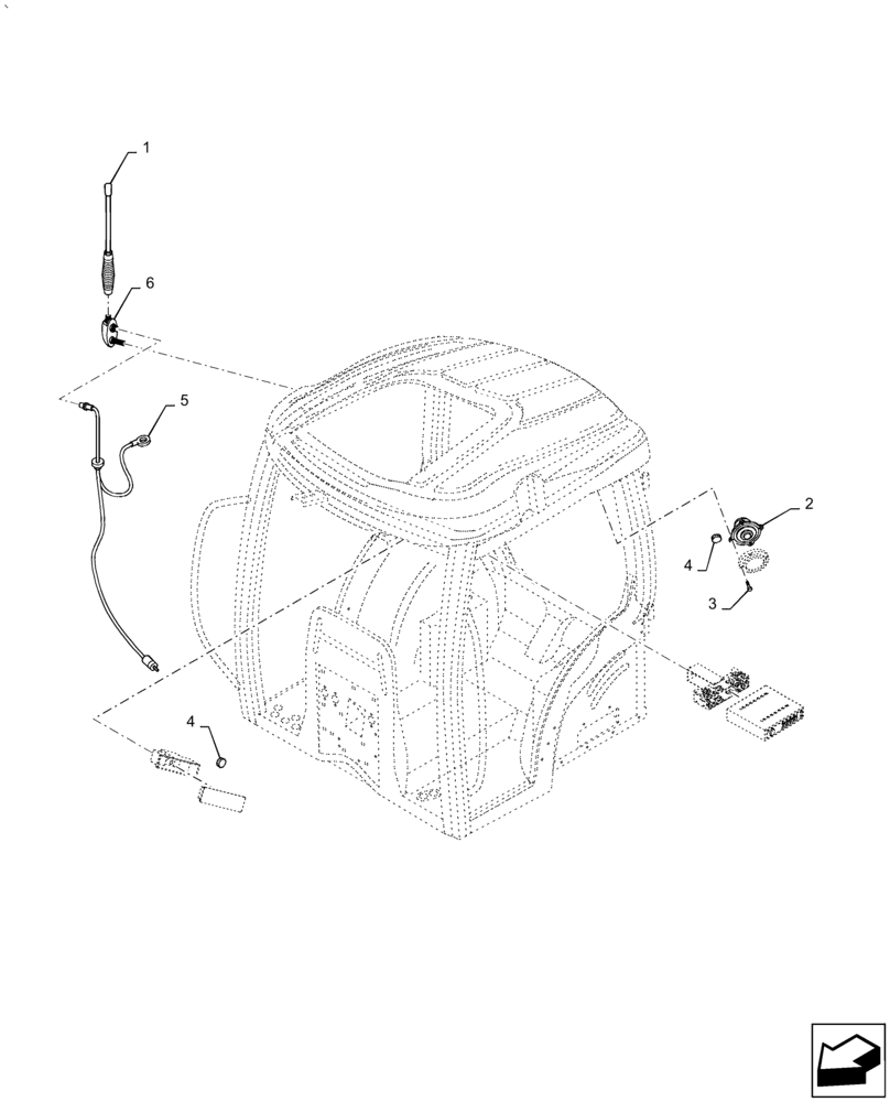 Схема запчастей Case IH PUMA1854 - (55.512.AA) - INTENDED FOR RADIO INSTALLATION (55) - ELECTRICAL SYSTEMS