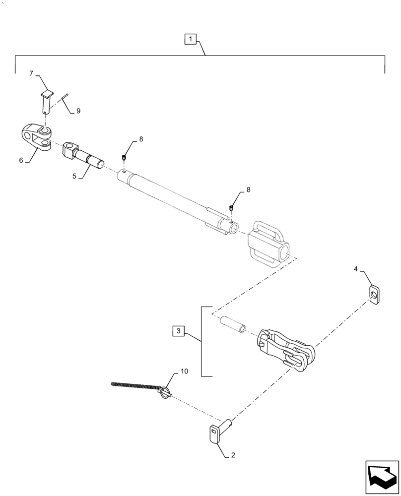 Схема запчастей Case IH PUMA2104 - (37.120.AV[02]) - LIFT LINK ASSEMBLY "CBM" - BREAKDOWN (37) - HITCHES, DRAWBARS & IMPLEMENT COUPLINGS