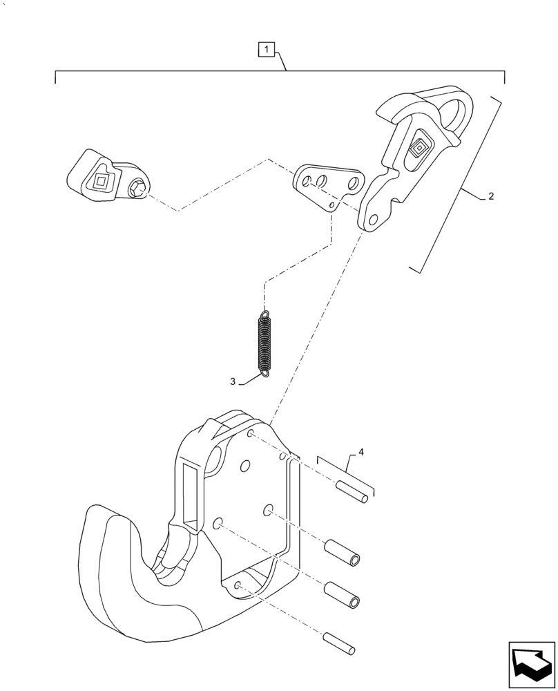 Схема запчастей Case IH PUMA2104 - (37.120.AO[01]) - END ASSEMBLY "CBM" - BREAKDOWN (37) - HITCHES, DRAWBARS & IMPLEMENT COUPLINGS