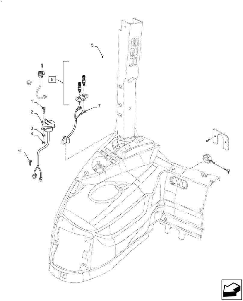 Схема запчастей Case IH PUMA1854 - (55.510.BM[01]) - AUXILIARY POWER SOCKET, CAP (55) - ELECTRICAL SYSTEMS