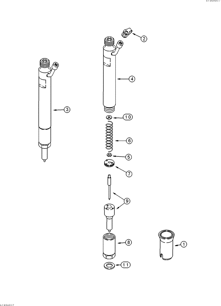 Схема запчастей Case IH 2155 - (3-09A) - FUEL INJECTION NOZZLE, 6TA-830 EMISSIONS CERTIFIED ENGINE, COTTON PICKER S/N JJC0156230 AND AFTER (02) - FUEL SYSTEM