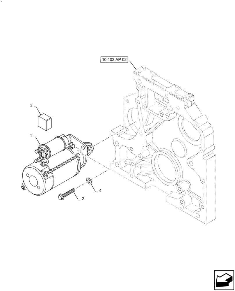 Схема запчастей Case IH PUMA1854 - (55.201.AE) - STARTER MOTOR (55) - ELECTRICAL SYSTEMS