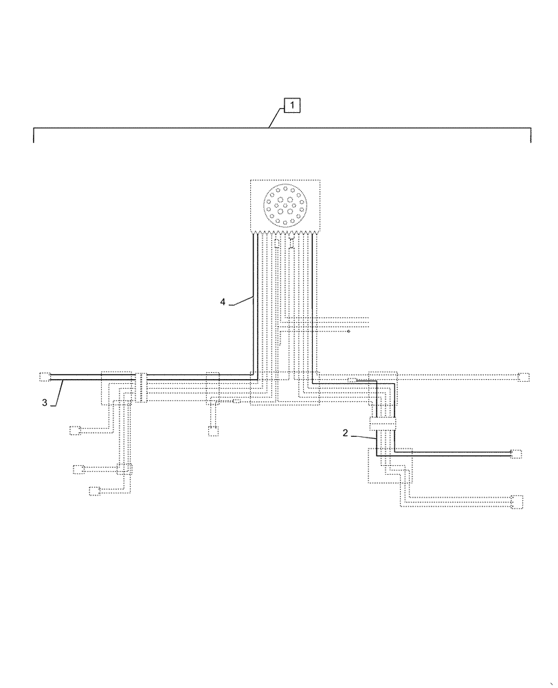 Схема запчастей Case IH DH253 - (55.100.BP[01]) - WIRE HARNESS, 25FT, SINGLE SWATH (55) - ELECTRICAL SYSTEMS