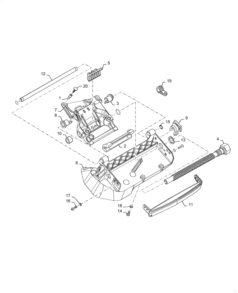 Схема запчастей Case IH PUMA1854 - (55.640.AG[02]) - ARMREST CONTROL UNIT - SLIDE MECHANISM (55) - ELECTRICAL SYSTEMS