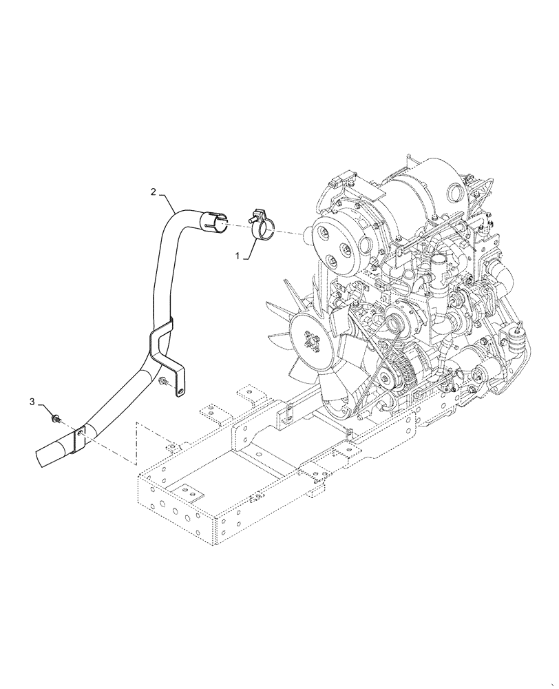 Схема запчастей Case IH FARMALL 35C - (10.254.AI[01]) - MUFFLER, FARMALL 30C, 35C (10) - ENGINE