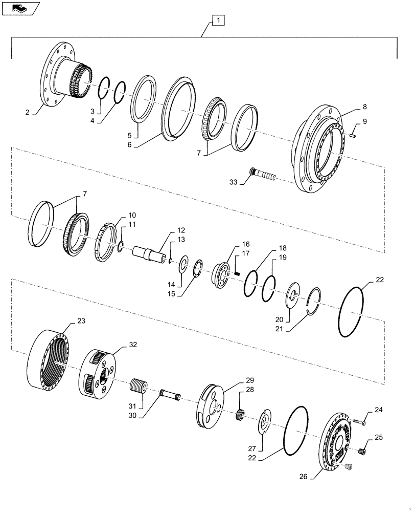 Схема запчастей Case IH PATRIOT 2250 - (29.218.AH[05]) - FRONT, PLANETARY GEAR (29) - HYDROSTATIC DRIVE