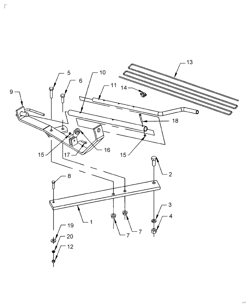 Схема запчастей Case IH BS174R - (113) - MANUAL CHUTE ROTATION - 715343016 