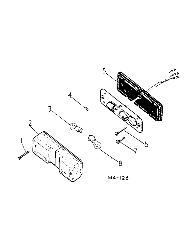 Схема запчастей Case IH 2500 - (08-49) - FENDER WIRING AND SIDE/FLASHER LIGHTS, DE-LUXE LIGHTING, FOR MACHINES W/ FLAT TOP FENDER ONLY (06) - ELECTRICAL