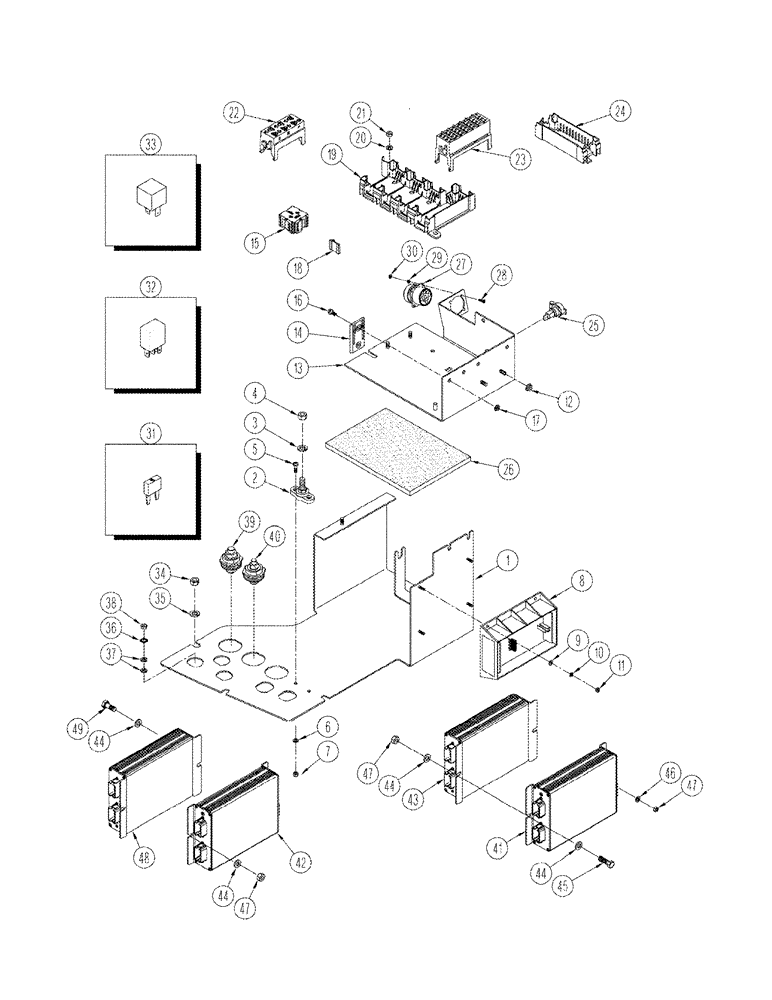 Схема запчастей Case IH STX325 - (04-25) - ELECTRONIC MODULE ASSY (04) - ELECTRICAL SYSTEMS