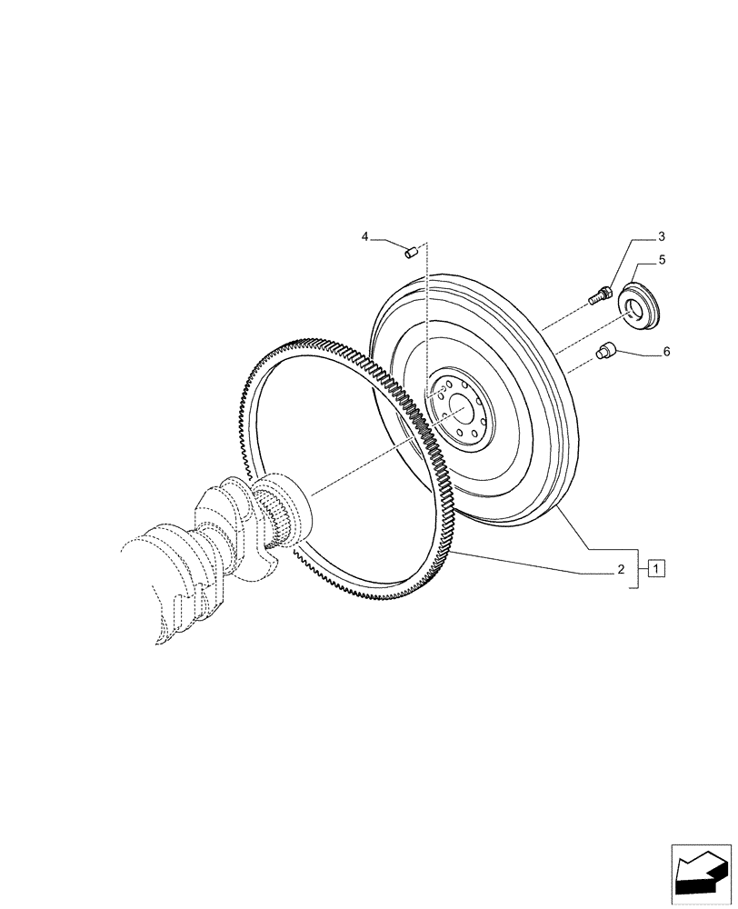 Схема запчастей Case IH F4CE0654B B601 - (10.103.AH) - FLYWHEEL (10) - ENGINE