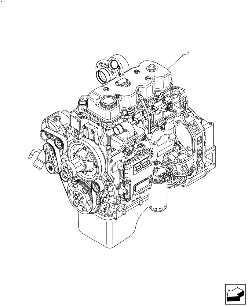 Схема запчастей Case IH F4HFE413C A002 - (10.001.AD) - ENGINE (10) - ENGINE