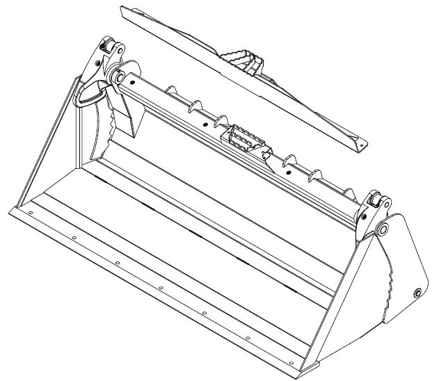 Схема запчастей Case IH SR130 - (95.018.AAF) - 4 X 1 BUCKET (UTILITY), SR130 (95) - CE ATTACHMENTS