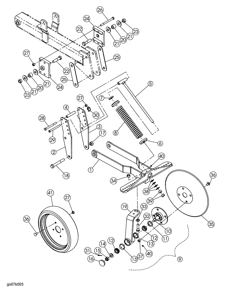 Схема запчастей Case IH 2500 - (75.200.13) - BERM BUILDER AND TUCKER WITH SPRING RESET BUNDLES FOR 2008 PRODUCTION AND AFTER (75) - SOIL PREPARATION