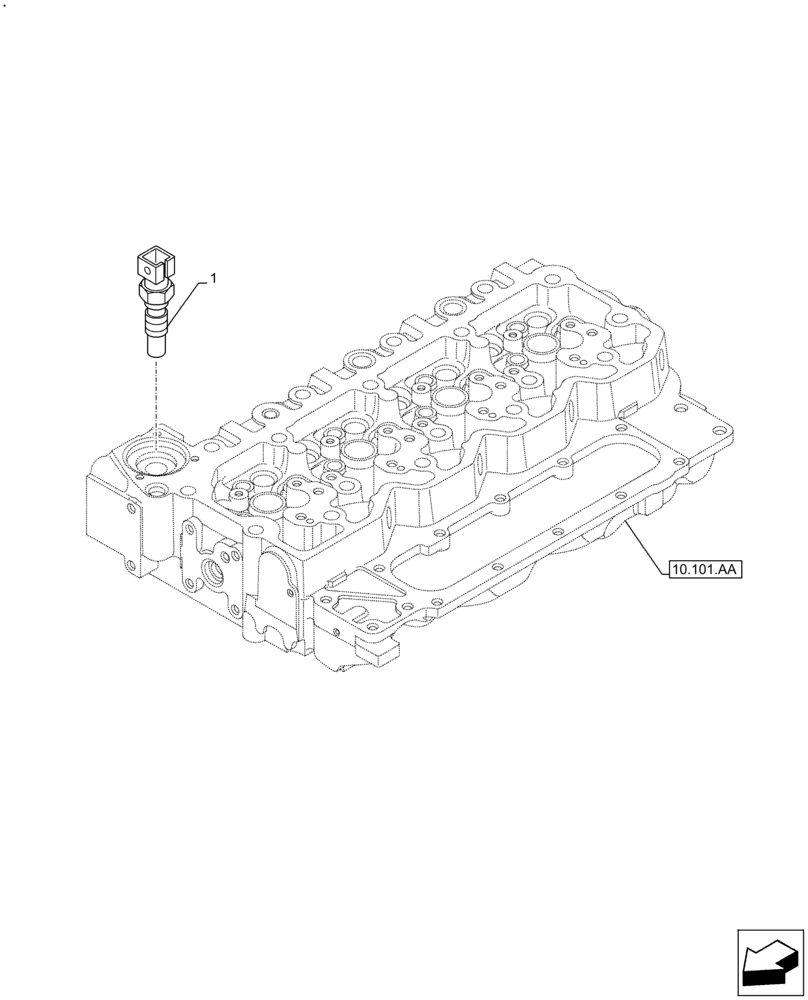 Схема запчастей Case IH F4HFE413E A002 - (55.012.AA) - ENGINE, SENSOR,TEMPERATURE (55) - ELECTRICAL SYSTEMS