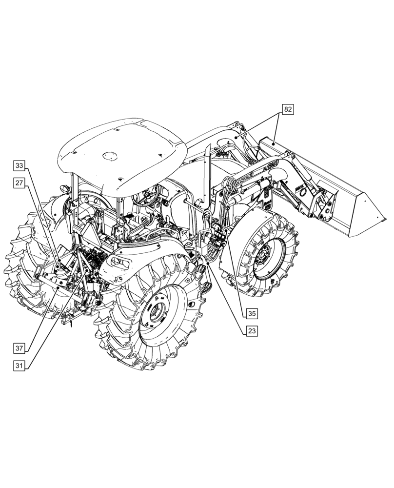 Схема запчастей Case IH FARMALL 75C - (00.000.00[04]) - PICTORIAL INDEX - MAIN SECTIONS (00) - GENERAL & PICTORIAL INDEX