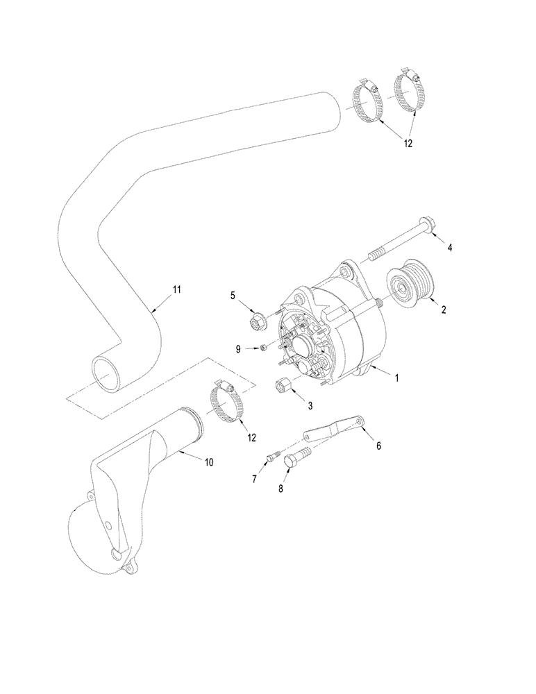 Схема запчастей Case IH STX275 - (04-06) - ALTERNATOR - MOUNTING (04) - ELECTRICAL SYSTEMS