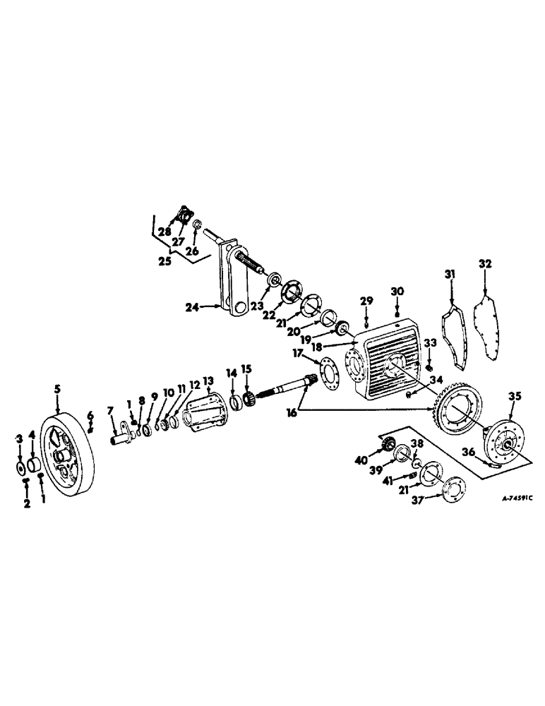 Схема запчастей Case IH 430 - (E-20) - MAIN DRIVE 