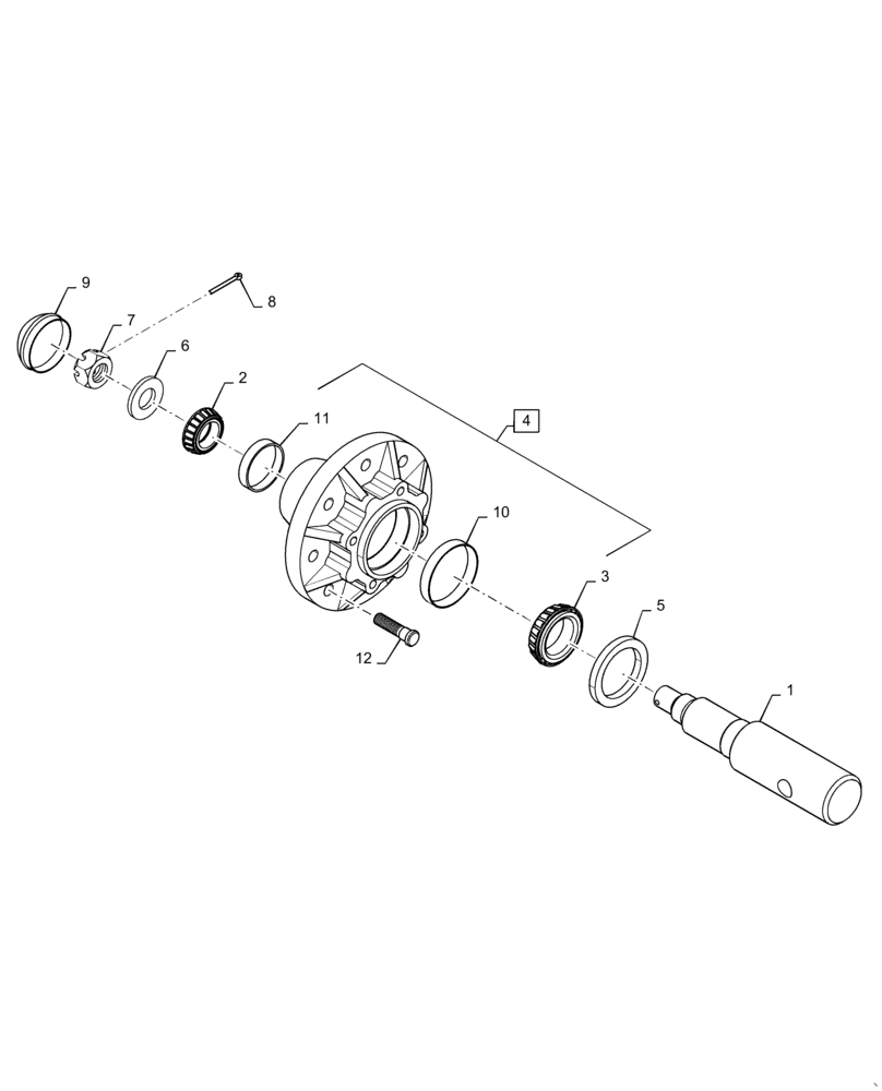 Схема запчастей Case IH 500 - (44.901.AA[10]) - HUB (44) - WHEELS