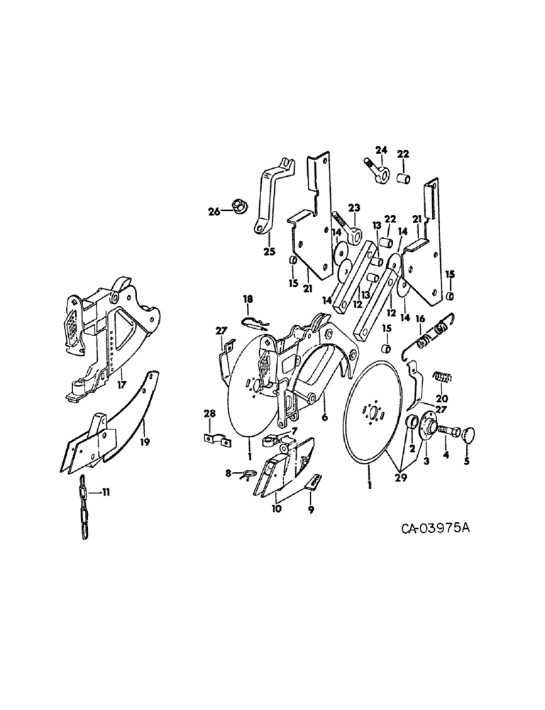 Схема запчастей Case IH 500 - (B-32) - STAGGERED DOUBLE DISK OPENER & RUNNER W/OUTSIDE SCRAPERS, 4, 6 & 8 ROW, FOR MOUNTING ON 5X7 TOOL BAR 