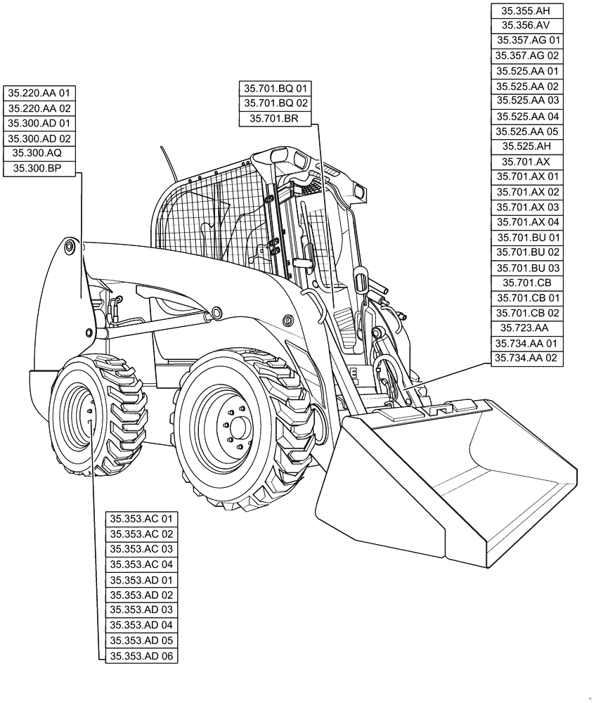Схема запчастей Case IH SR200 - (35.000.00) - PICTORIAL INDEX - HYDRAULIC SYSTEMS (35) - HYDRAULIC SYSTEMS