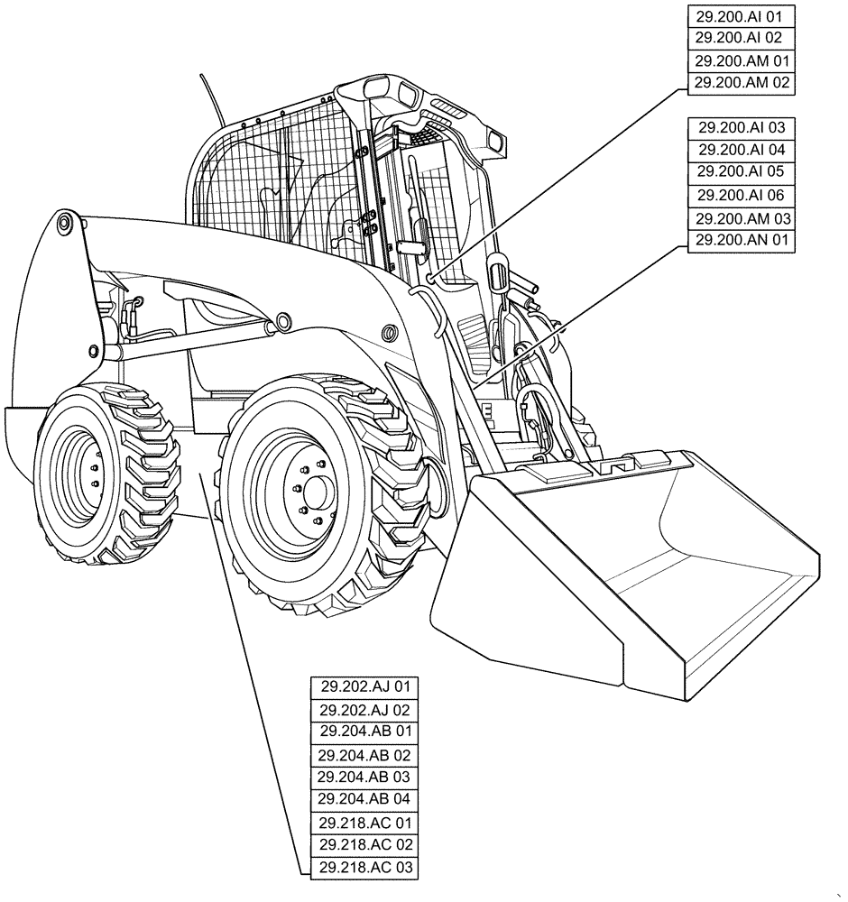 Схема запчастей Case IH SR200 - (29.000.00) - PICTORIAL INDEX - HYDROSTATIC TRANSMISSION (29) - HYDROSTATIC DRIVE