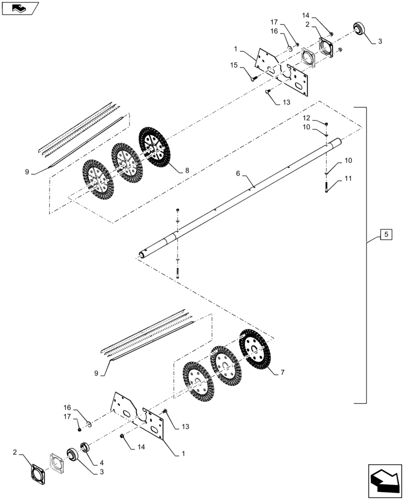 Схема запчастей Case IH 6140 - (74.130.AF) - FAN, CLEANER (74) - CLEANING