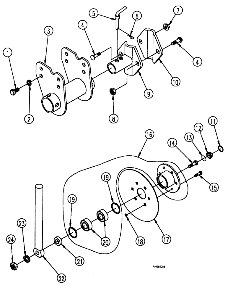 Схема запчастей Case IH 2220 - (9-18) - BARRING-OFF DISC OPTION 