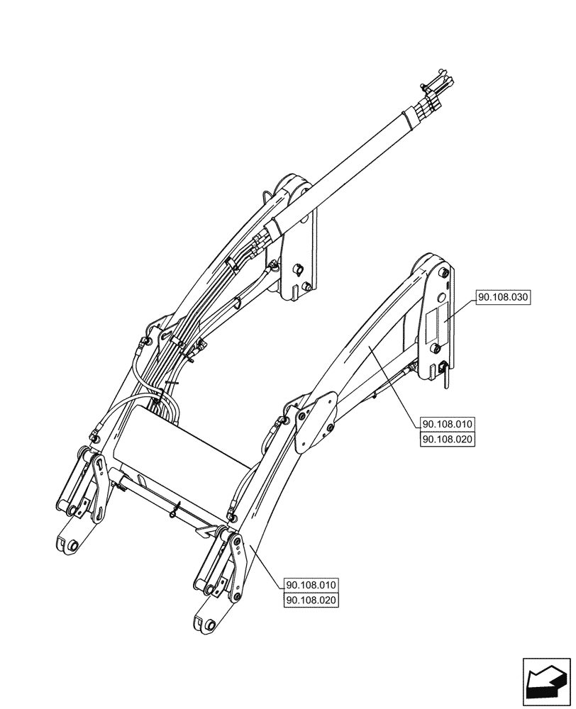 Схема запчастей Case IH L360A - (90.000.00) - SECTION INDEX - PLATFORM, CAB, BODYWORK & DECALS (90) - PLATFORM, CAB, BODYWORK AND DECALS